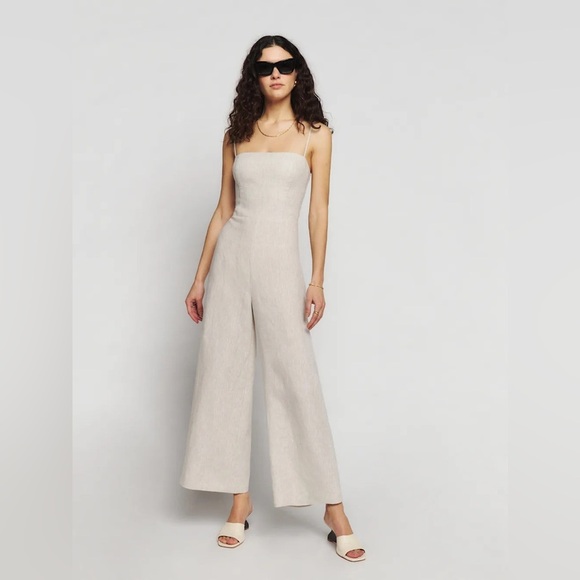 Reformation Overland Linen Jumpsuit Size 2